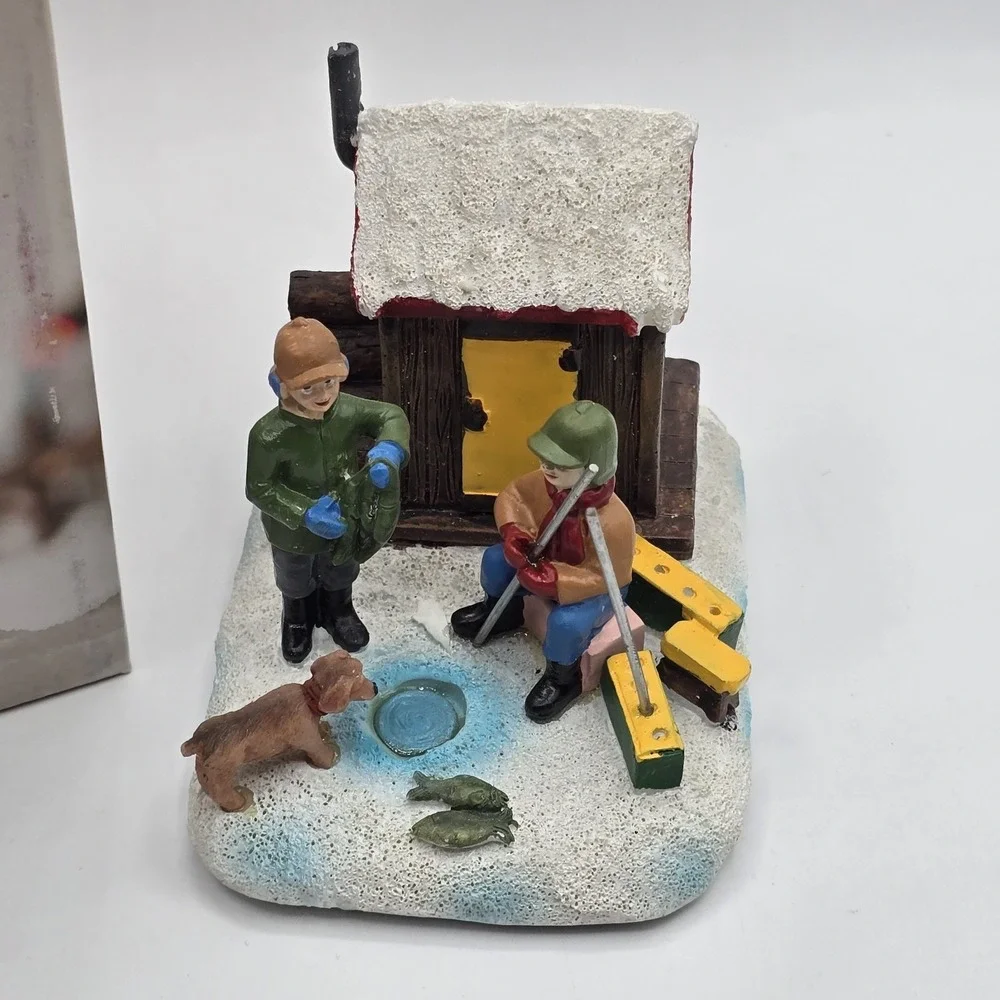 St Nicholas Square Ice Fishing Shanty Christmas Village‎ Accessory